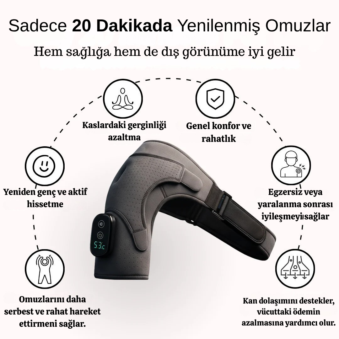 Rahatya™ Omuz Isı & Masaj Sargısı